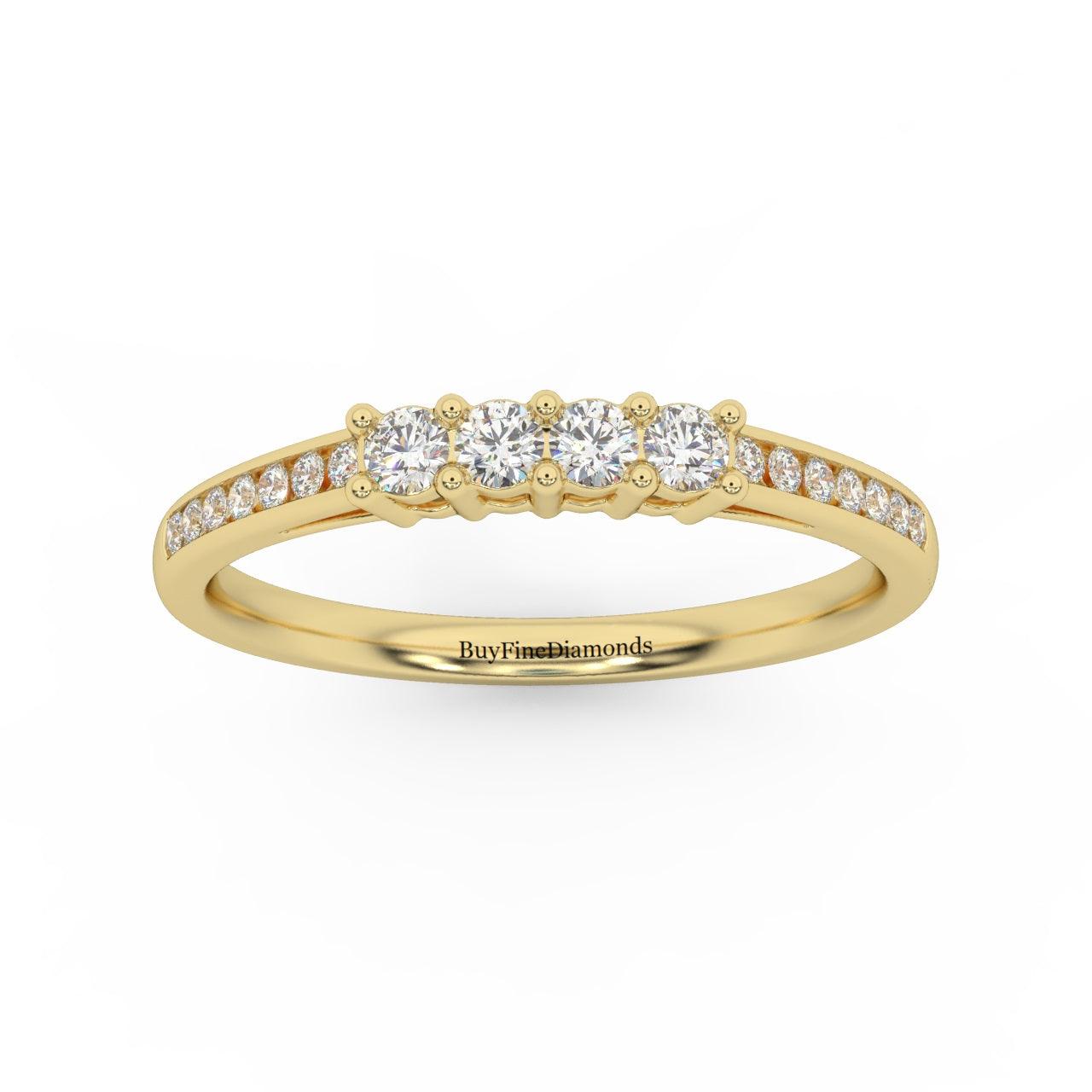 Designer Half Eternity Round Diamond Ring For Women