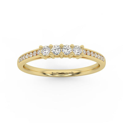 Designer Half Eternity Round Diamond Ring For Women