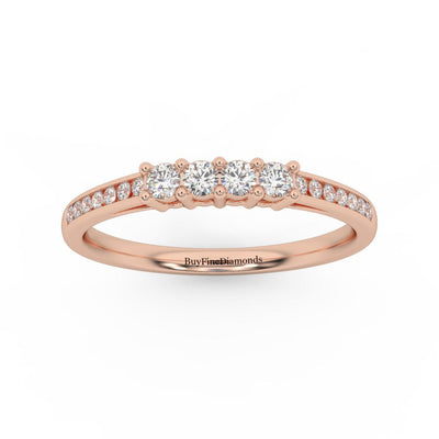 Designer Half Eternity Round Diamond Ring For Women