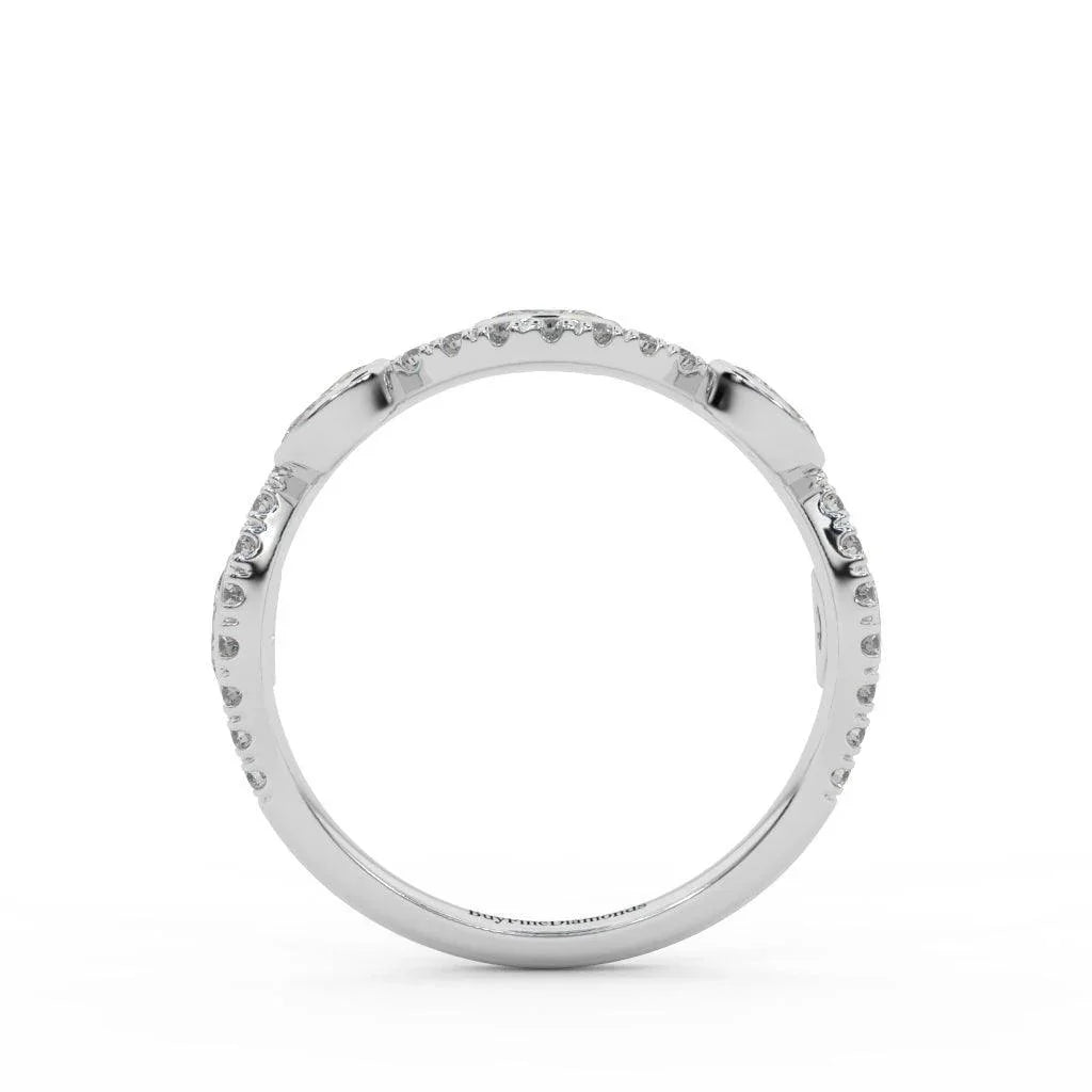0.60 Ct Elegant Gold & Platinum Ring with Amazing Marquise Diamond
