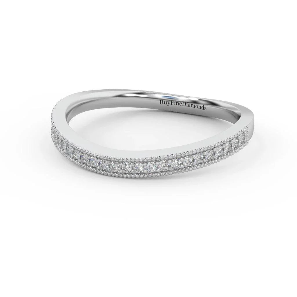 Round Diamond Engagement Matching Band Ring