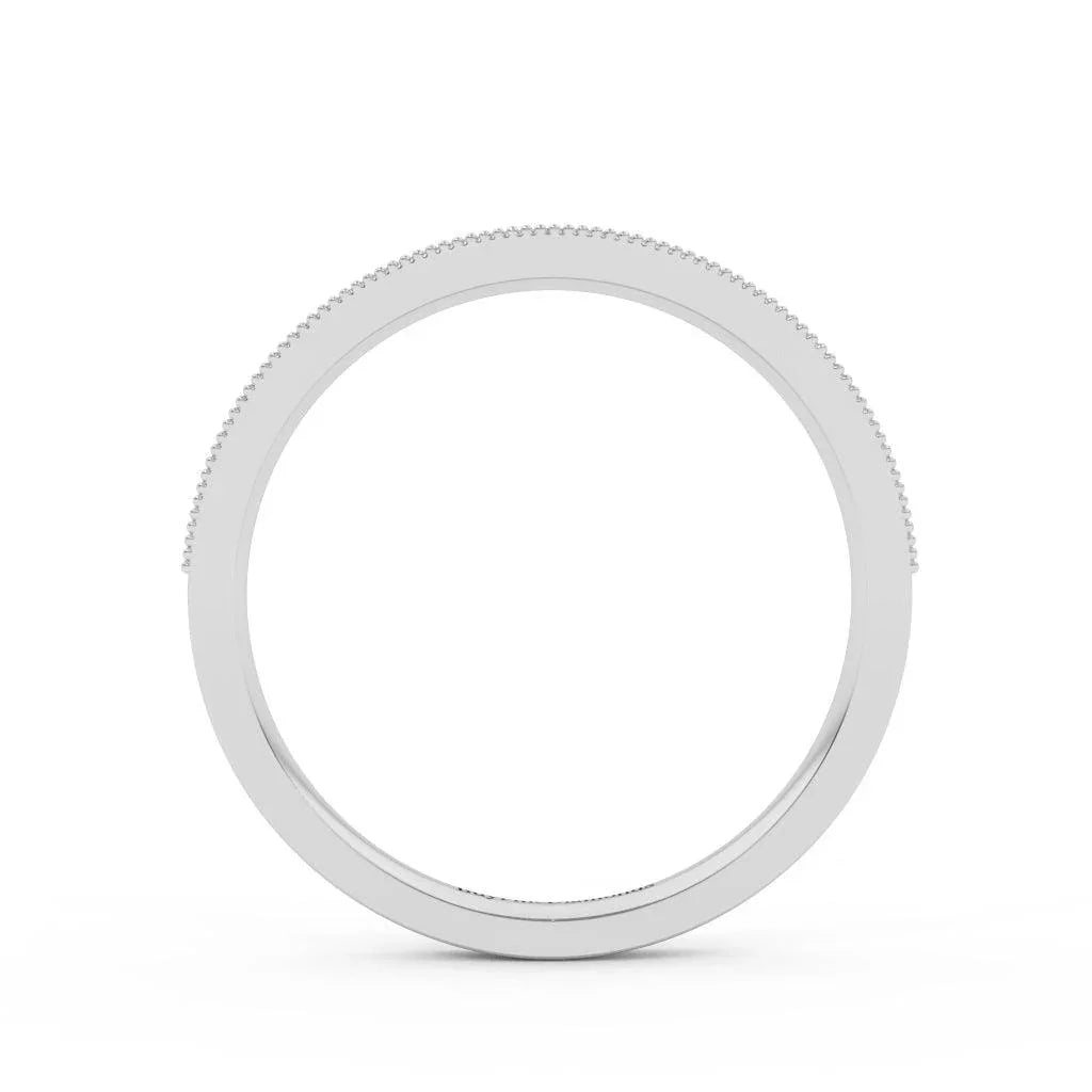 Round Diamond Engagement Matching Band Ring