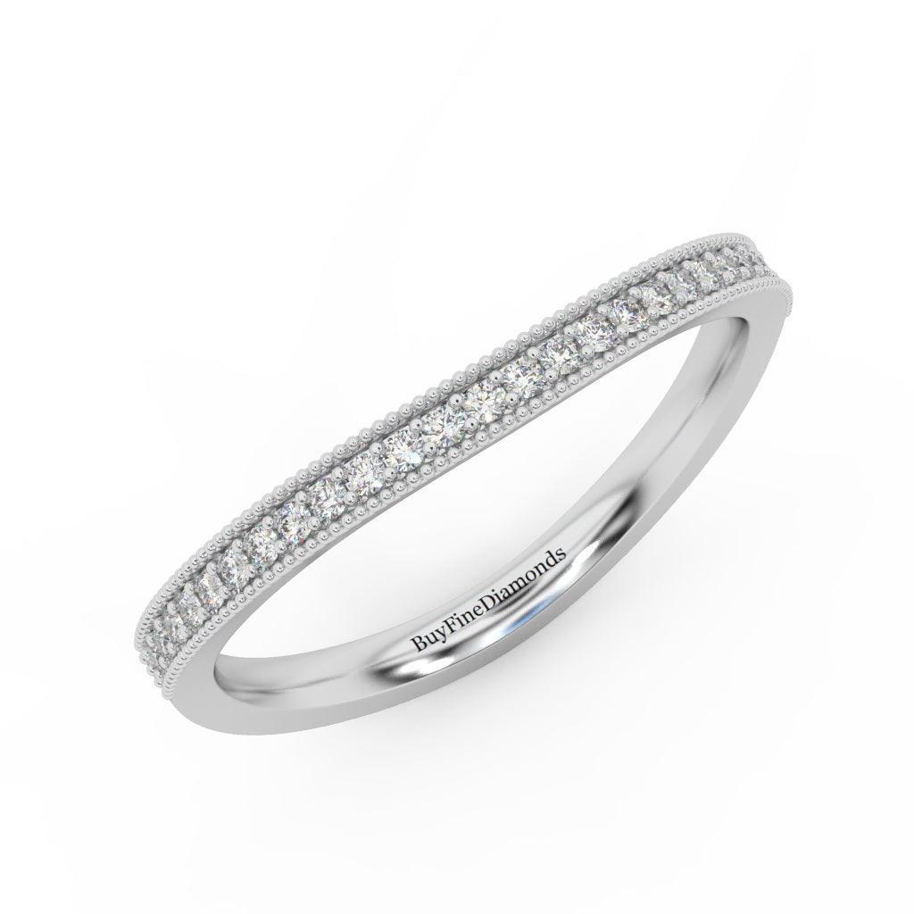 Round Diamond Engagement Matching Band Ring