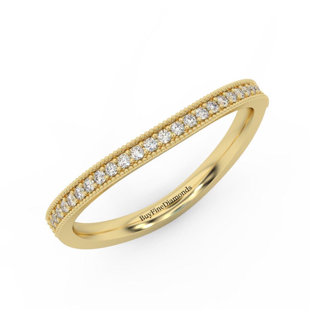 Round Diamond Engagement Matching Band Ring