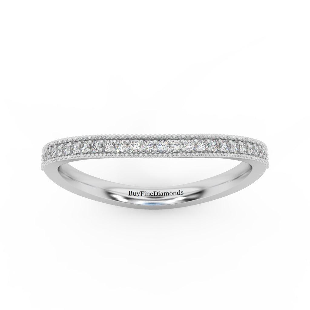 Round Diamond Engagement Matching Band Ring