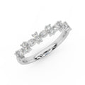 Natural Marquise & Round Diamond Designer Wedding Ring For Women - 0.55 Carat