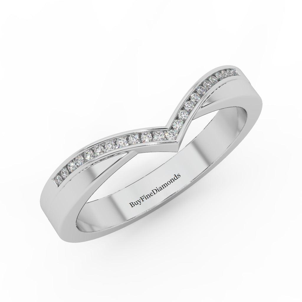 Petite Lab Diamond Stacking Wedding Band Ring - 0.15 Carat