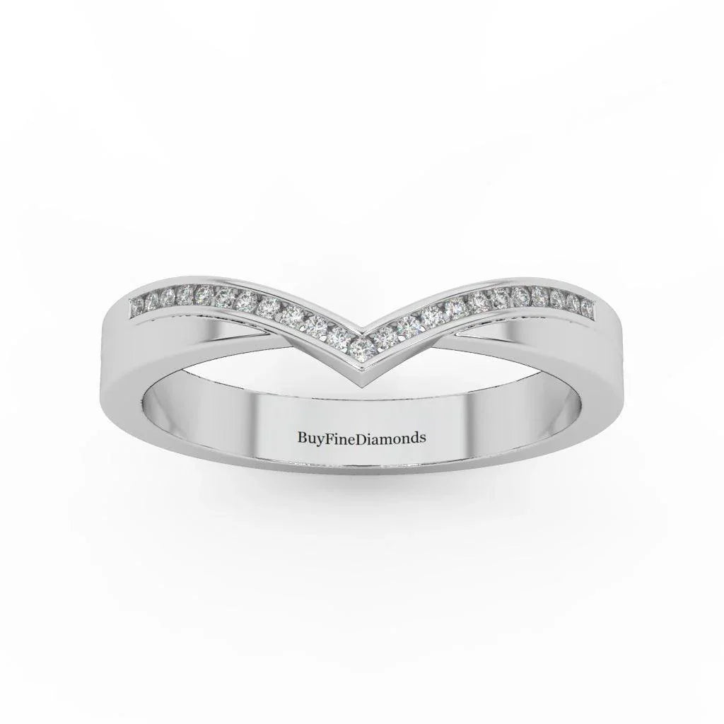 Petite Lab Diamond Stacking Wedding Band Ring - 0.15 Carat