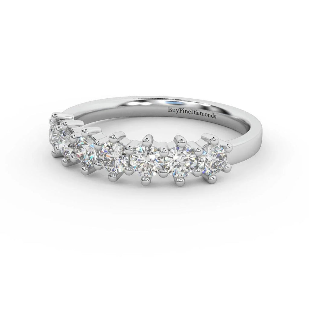 Natural 7 Round Diamond Women's Wedding Ring - 0.65 Carat