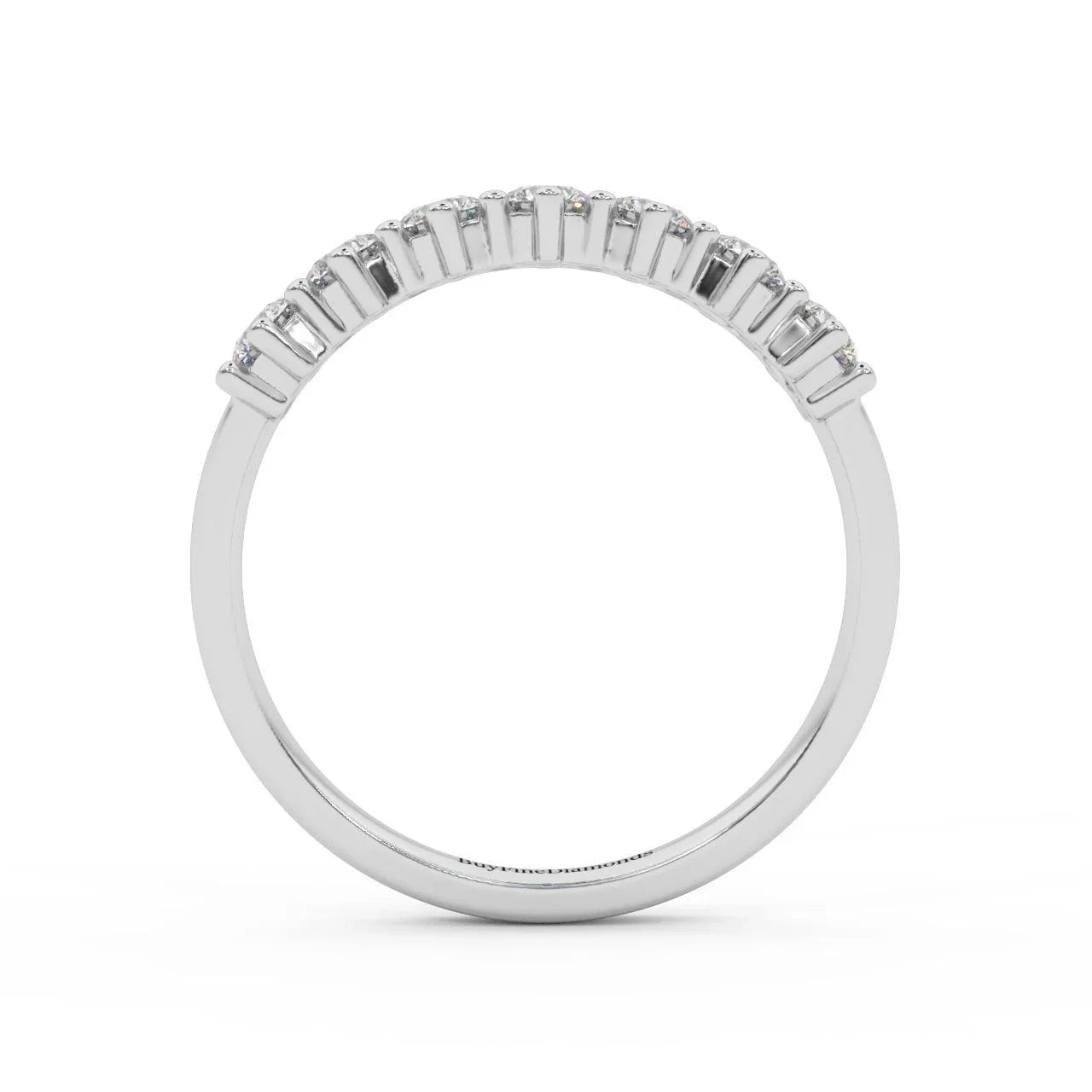 Natural 7 Round Diamond Women's Wedding Ring - 0.65 Carat