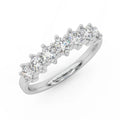 Natural 7 Round Diamond Women's Wedding Ring - 0.65 Carat