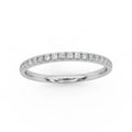 Clearance ! Platinum D/VS Round Diamond Micro Pave Set Half Eternity Ring 1.6mm - 2.5mm