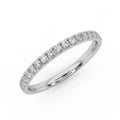 £500 1/4ct Round Diamond Micro Pave Set Half Eternity Ring in White, Yellow, Rose Gold - Amada Diamonds