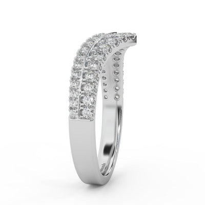 0.60 Ct D/VS Lab Diamond Stacking Wedding Ring Band 9k/18 k Gold