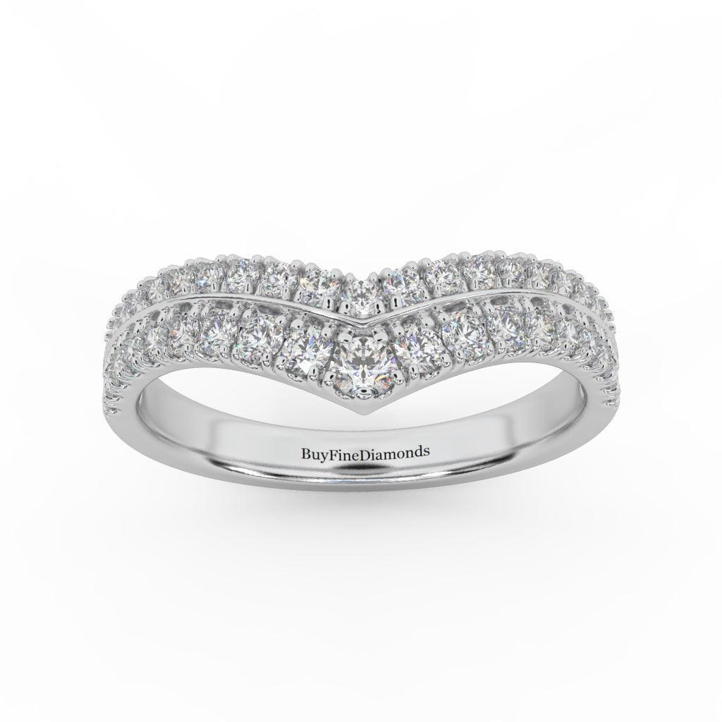 0.60 Ct D/VS Lab Diamond Stacking Wedding Ring Band 9k/18 k Gold