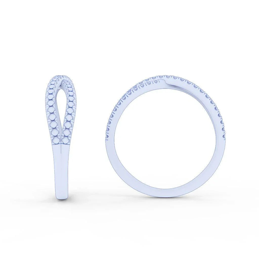 Lab Round Diamond Infinity Stacking Wedding Ring Band