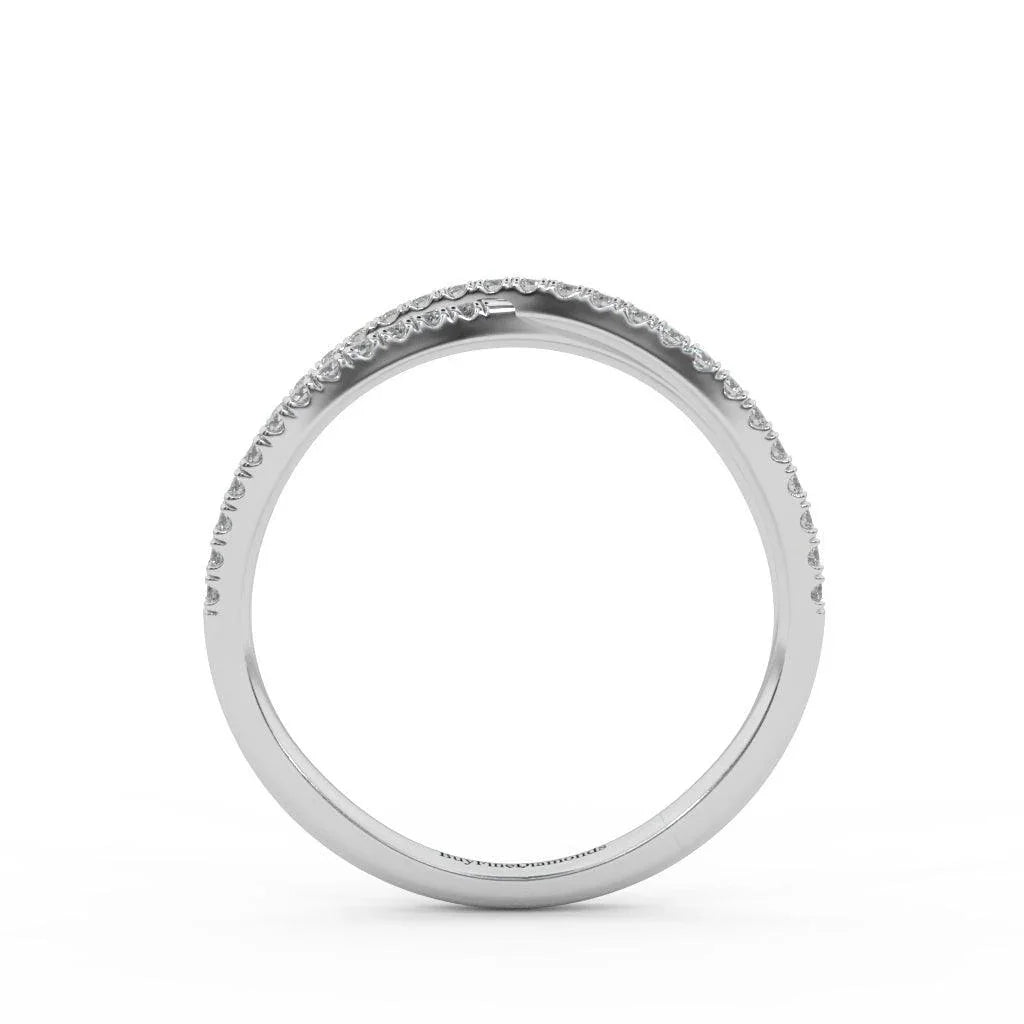 Lab Round Diamond Infinity Stacking Wedding Ring Band