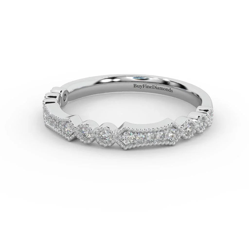 Elegant Diamond Stacking Wedding Band Ring - 0.25 Carat