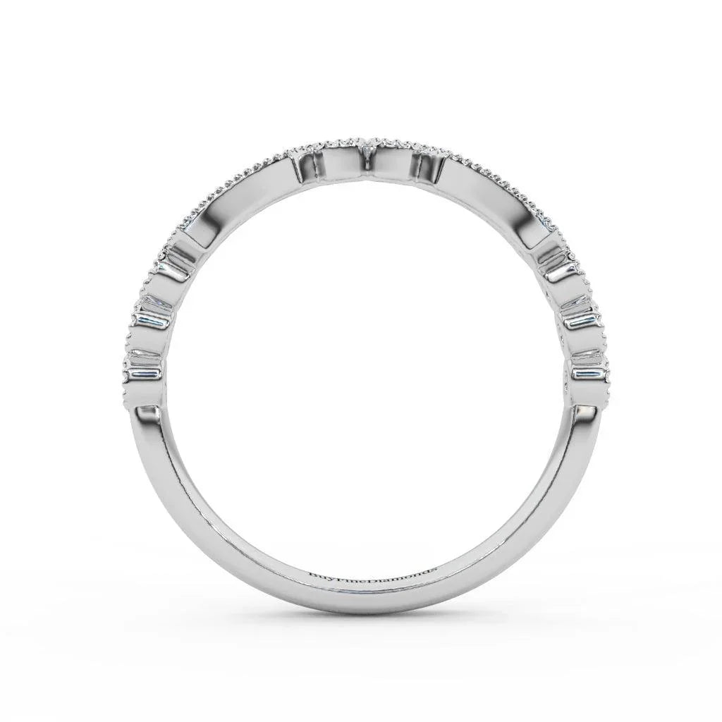Elegant Diamond Stacking Wedding Band Ring - 0.25 Carat