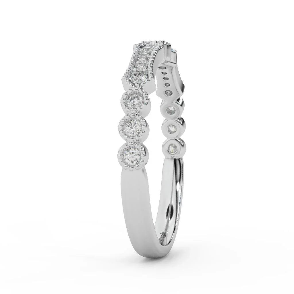 Elegant Diamond Stacking Wedding Band Ring - 0.25 Carat