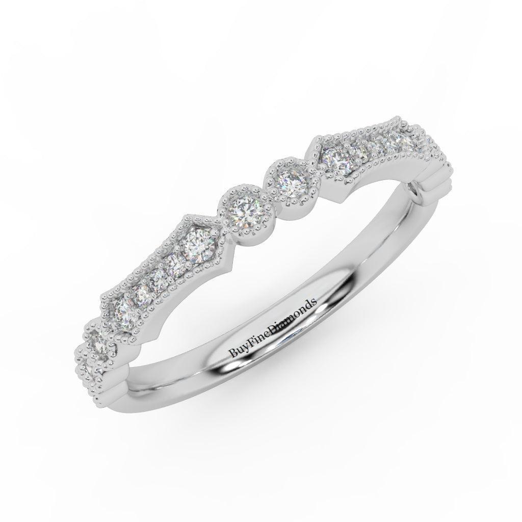 Elegant Diamond Stacking Wedding Band Ring - 0.25 Carat