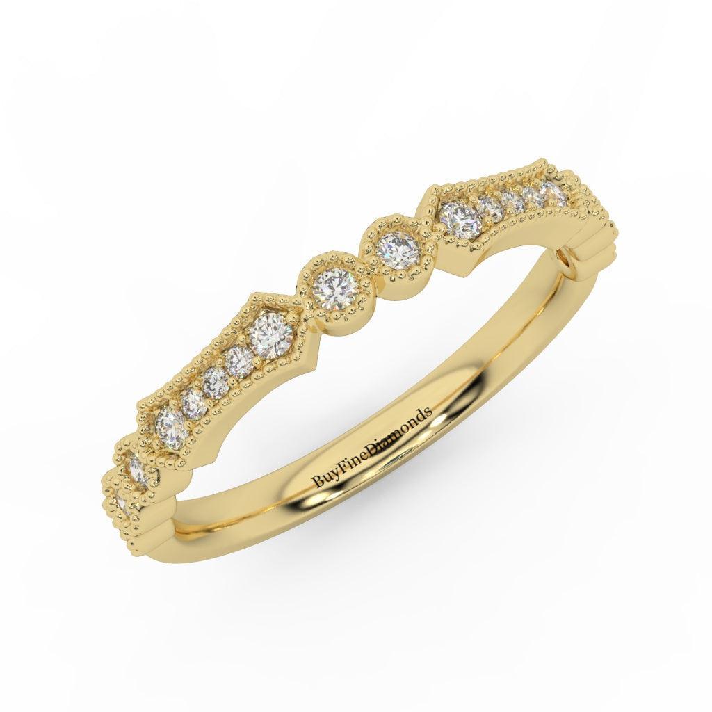 Elegant Diamond Stacking Wedding Band Ring - 0.25 Carat