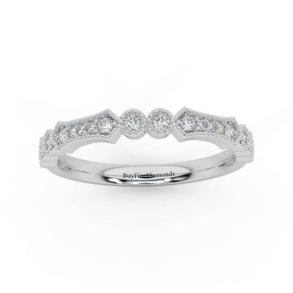 Elegant Diamond Stacking Wedding Band Ring - 0.25 Carat