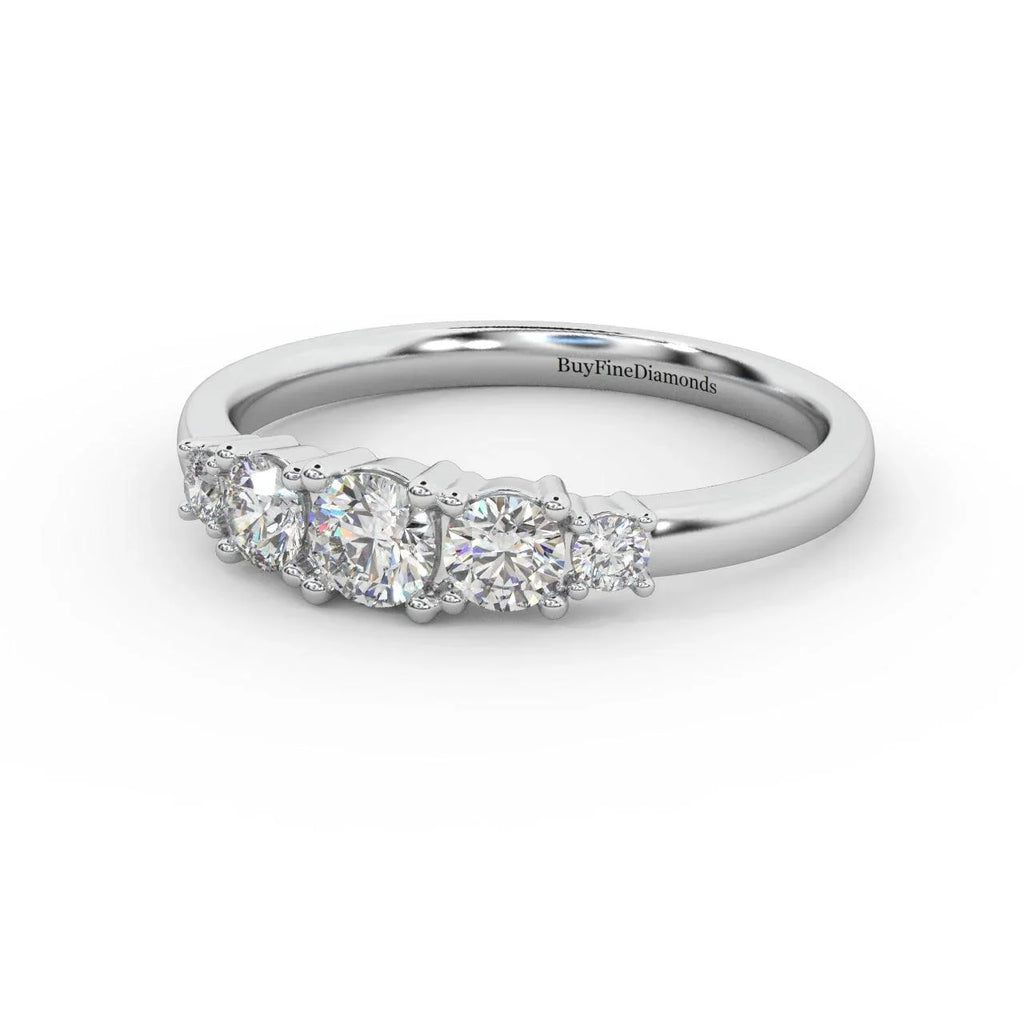 AMADA 5 STONE LAB DIAMOND ETERNITY RING 0.50CT D/VVS
