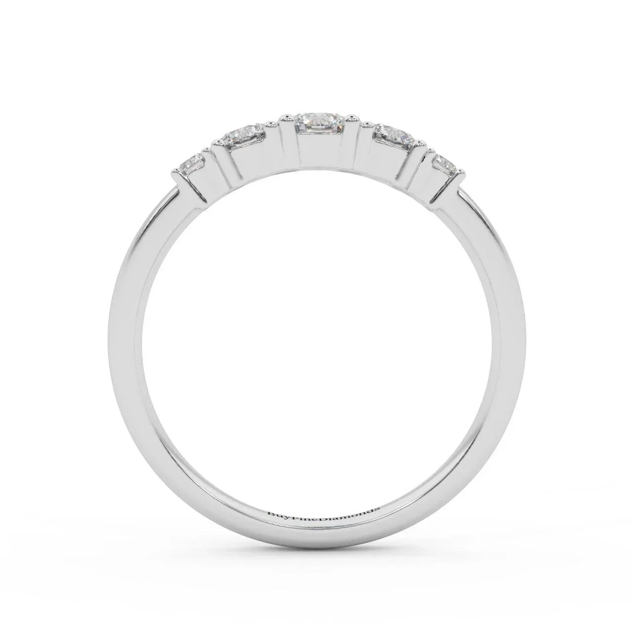 AMADA 5 STONE LAB DIAMOND ETERNITY RING 0.50CT D/VVS