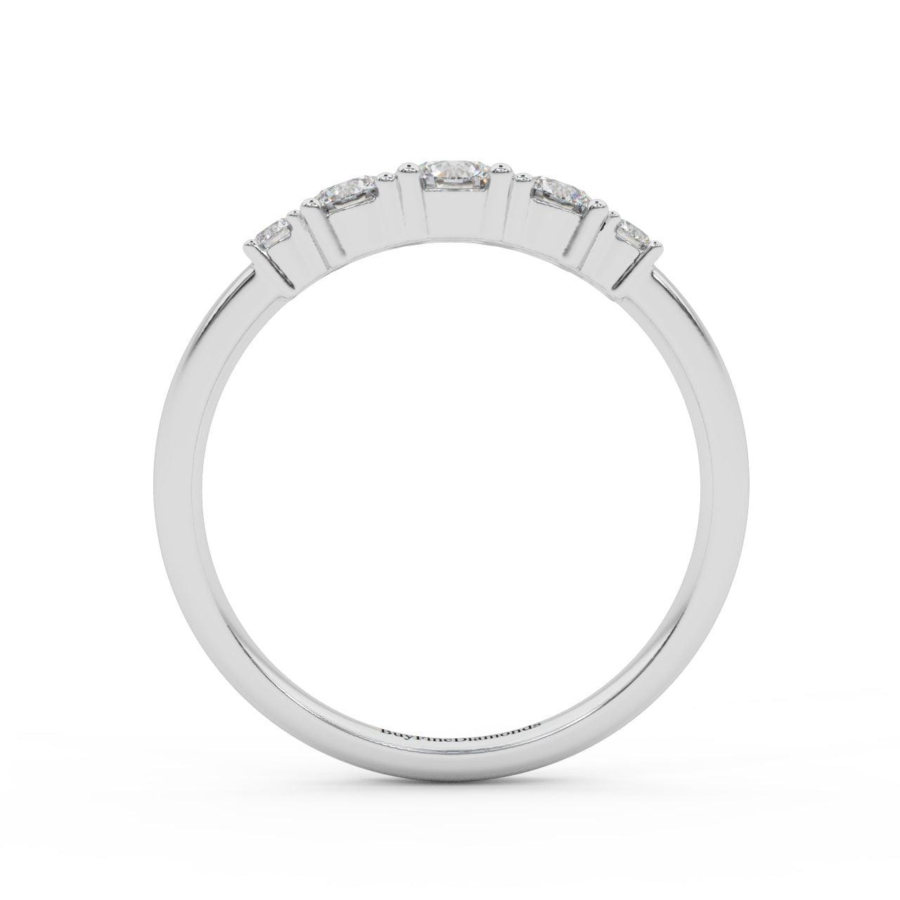 AMADA 5 STONE LAB DIAMOND ETERNITY RING 0.50CT D/VVS