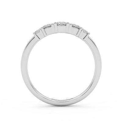 AMADA 5 STONE LAB DIAMOND ETERNITY RING 0.50CT D/VVS