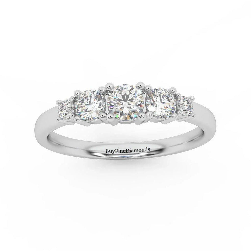 AMADA 5 STONE LAB DIAMOND ETERNITY RING 0.50CT D/VVS