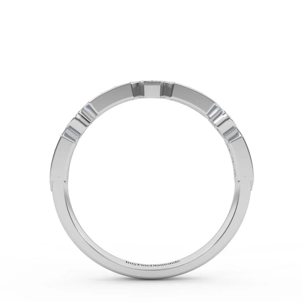 Stunning Round Brilliant Diamond Stacking Wedding Band Ring