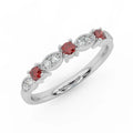 Natural Ruby & Diamond Women's Wedding Band
