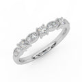Round Diamond Engagement Wedding Band