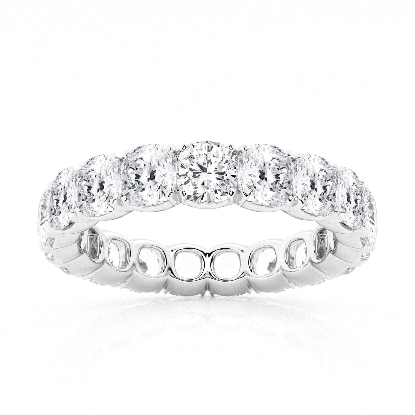 Cushion Diamond Full Eternity Wedding Ring 4.00 - 6.00 Carat