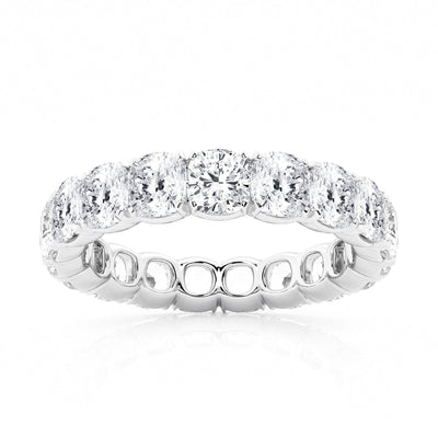 Cushion Diamond Full Eternity Wedding Ring 4.00 - 6.00 Carat