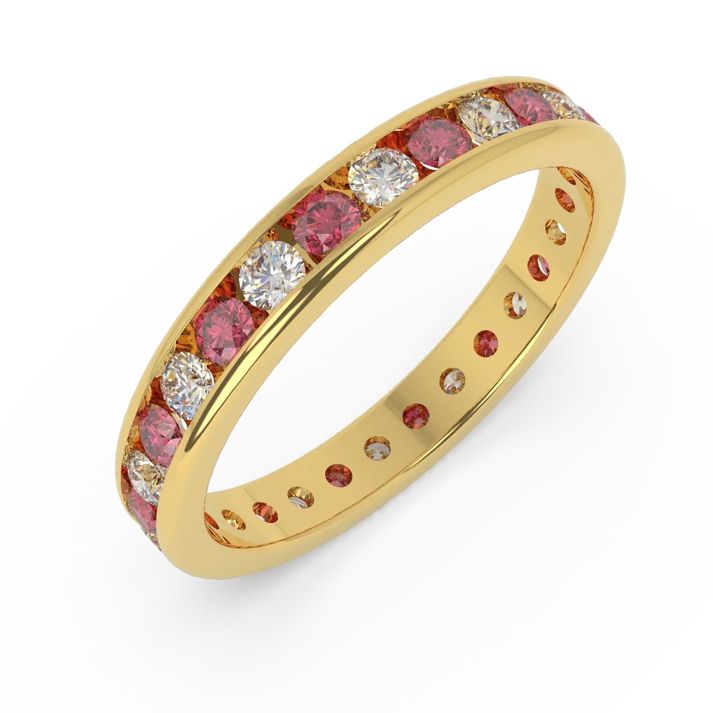 Natural Ruby and Diamond Full Eternity Ring 2.00Ct