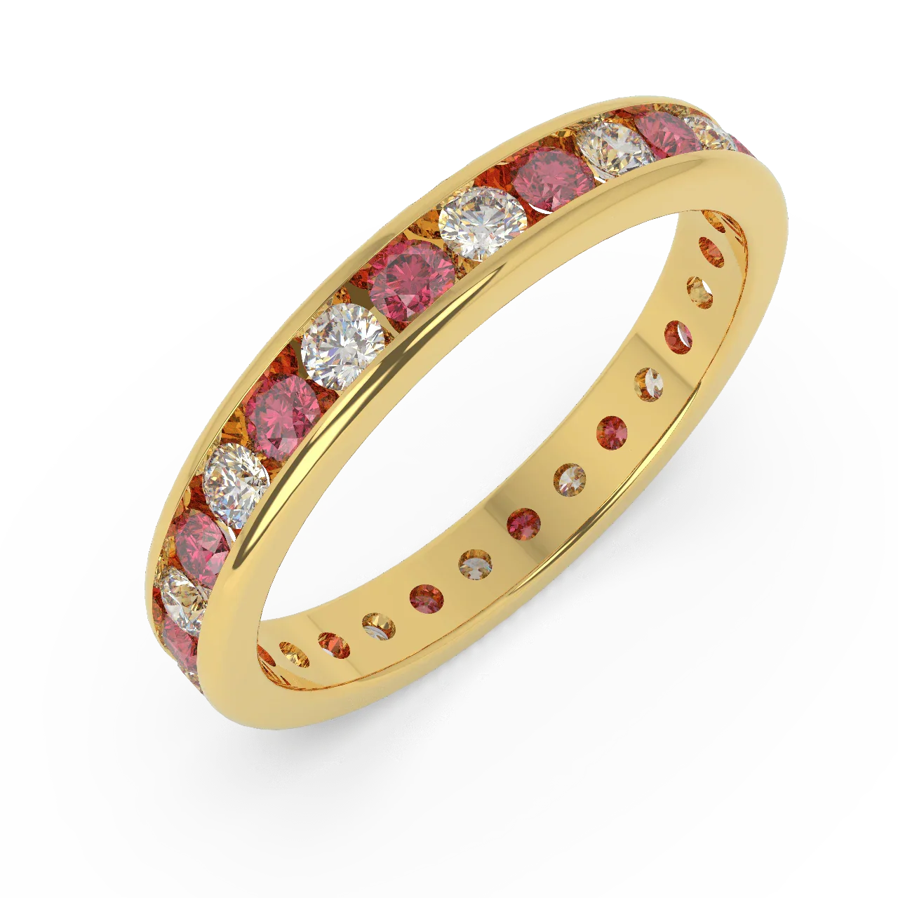 Natural Ruby and Diamond Full Eternity Ring 2.00Ct