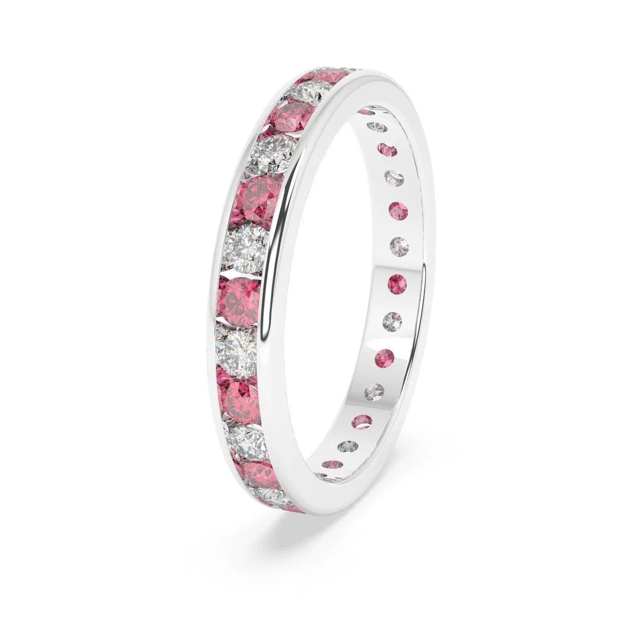 Natural Ruby and Diamond Full Eternity Ring 2.00Ct