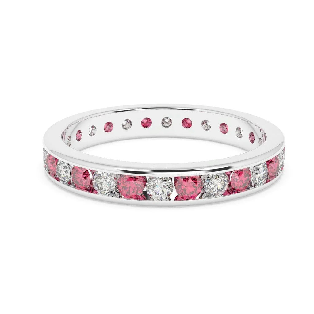 Natural Ruby and Diamond Full Eternity Ring 2.00Ct