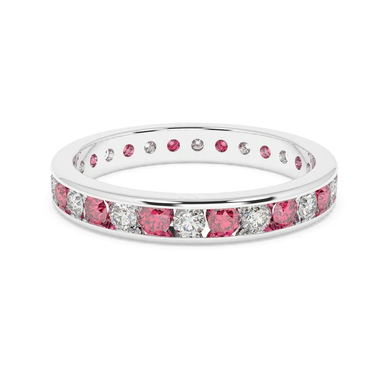 Natural Ruby and Diamond Full Eternity Ring 2.00Ct