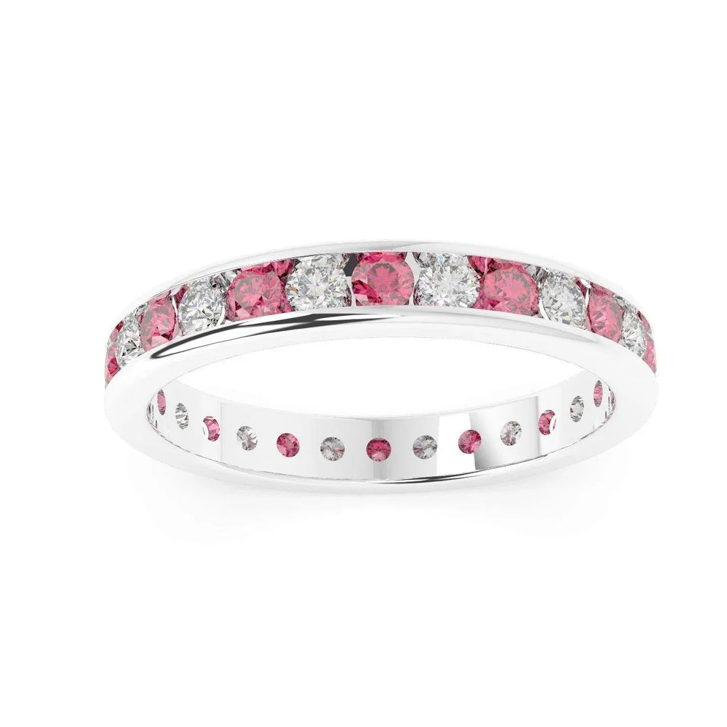 Natural Ruby and Diamond Full Eternity Ring 2.00Ct