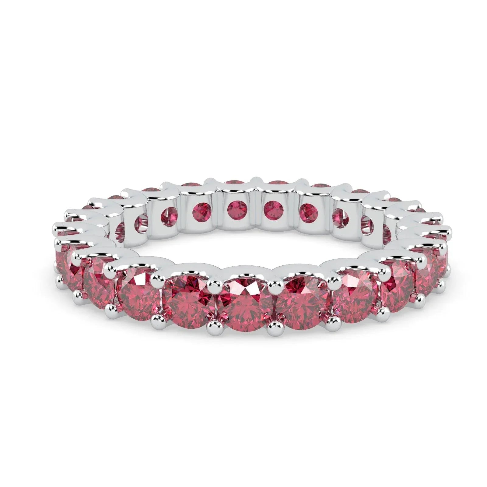 Ruby U Prong Full Eternity Ring in Hallmarked Gold