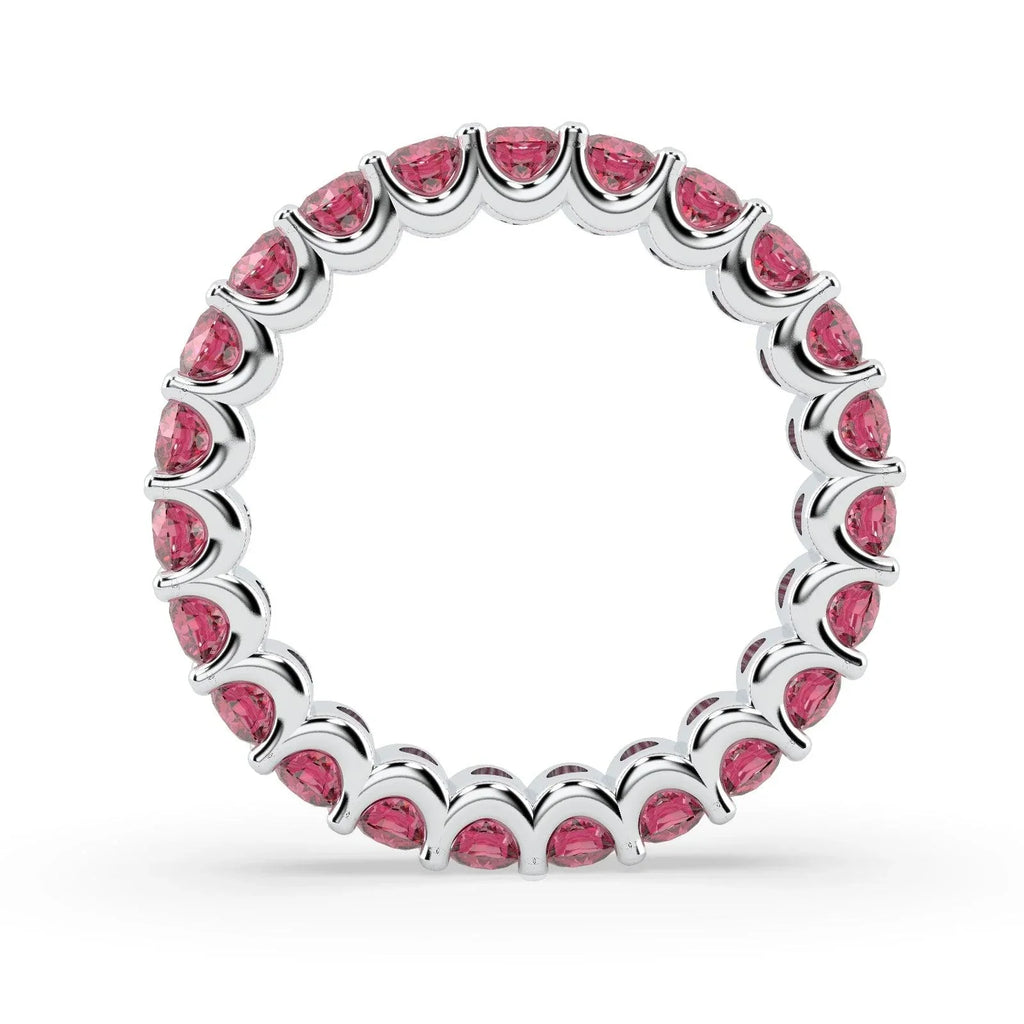 Ruby U Prong Full Eternity Ring in Hallmarked Gold