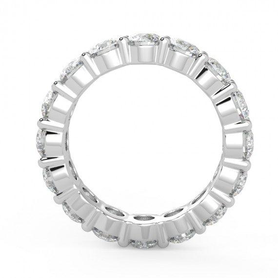 D/VS 8.0CT ROUND DIAMOND FULL ETERNITY PLATINUM AND 18K GOLD