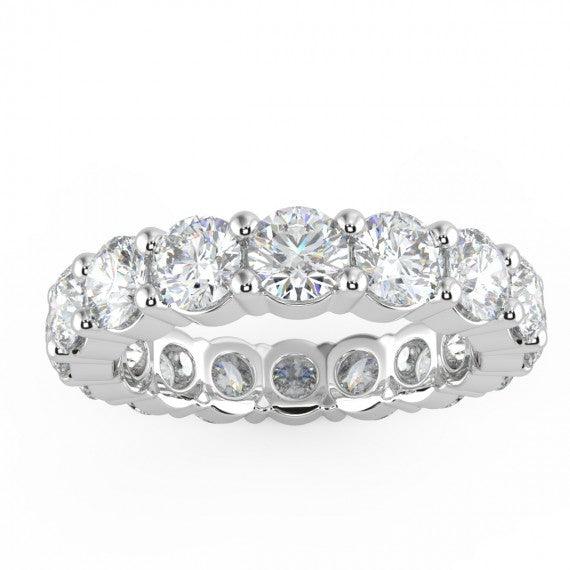 D/VS 8.0CT ROUND DIAMOND FULL ETERNITY PLATINUM AND 18K GOLD