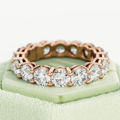 Round Diamond Claw Set Full Eternity Ring for Women's - 3.00Carat - 6.00Carat - D/VVS