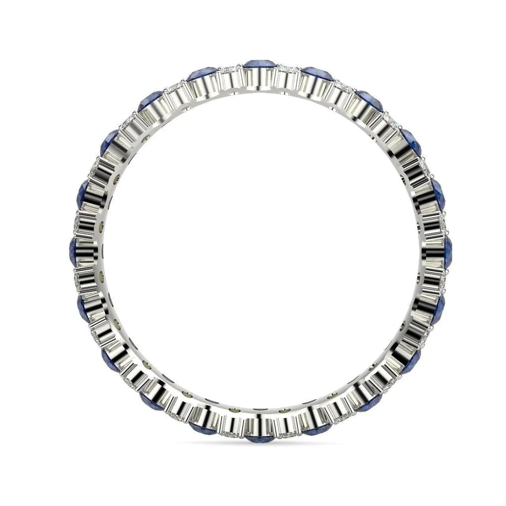 Sapphire and Diamond Garland Full Eternity Ring 1.50Ct