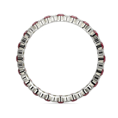 Ruby and Diamond Garland Full Eternity Ring 1.50Ct